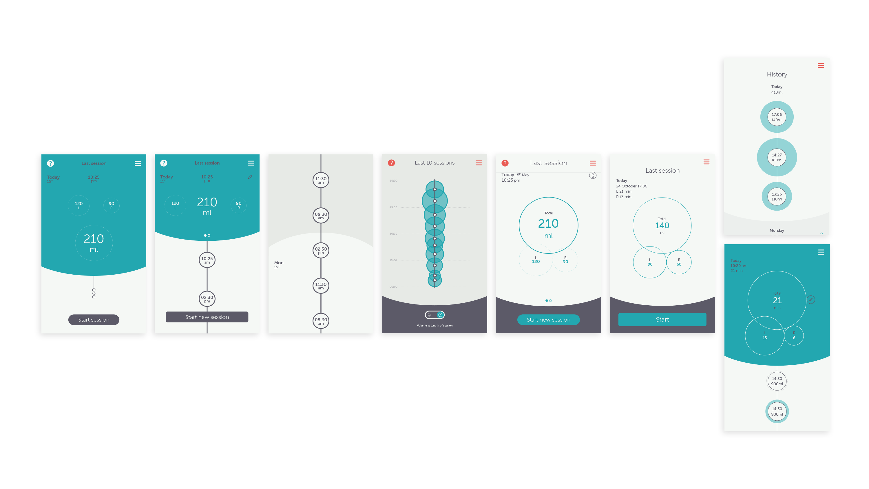 Elvie Pump App - UX/UI & animation - Nestor Pestana